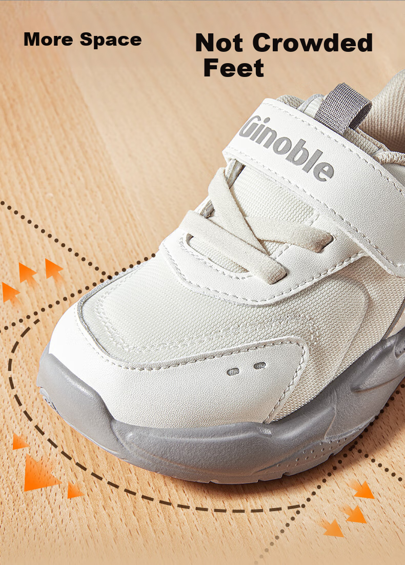 Ginoble Toddler Shoes, 18 Months to 5 Years Old, Spring 2025, Retro Children's Shoes for Boys And Girls, Spring And Autumn Style GW1698, Bright White/pink 5