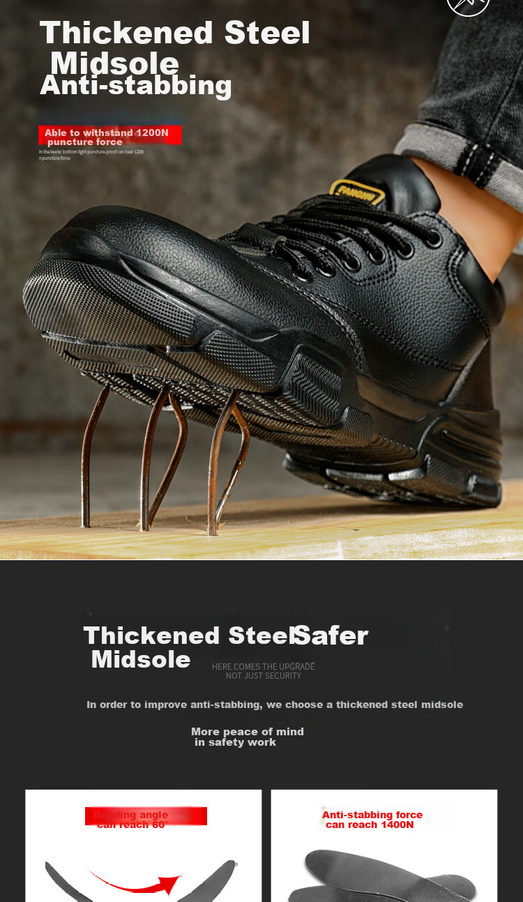JUNBU Safety Shoes for Men, Electrician Insulated 10KV, Anti-Smashing, Anti-Puncture, Plastic Toe Cap, Lightweight Work Boots 2165KV Size 45 5