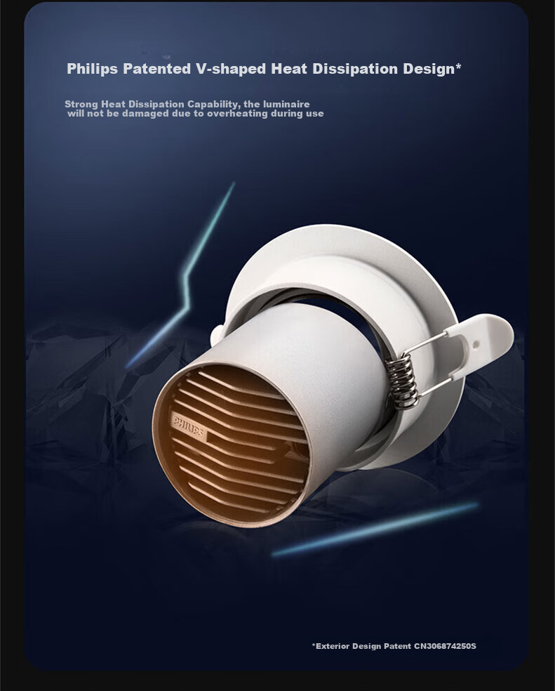 PHILIPS LED Anti-Glare Downlight Recessed Light without Main Bulb Small Hill Hole Light for Living Room Ceiling Use 4W Hole [4-Pack] 9