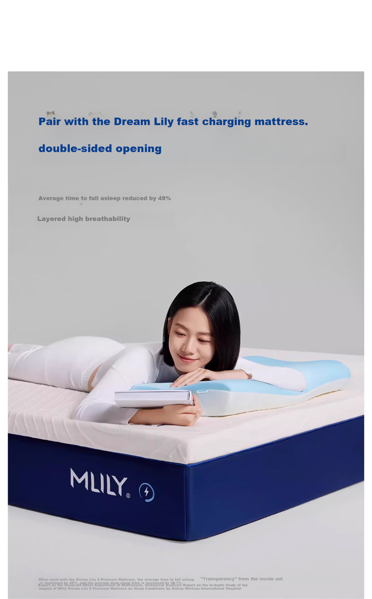 MLILY Hotel Zero Pressure Pillow, Cervical Spine Support, Sleep Aid, Slow Rebound Deep Sleep Memory Foam Pillow, Gift Box Set 19