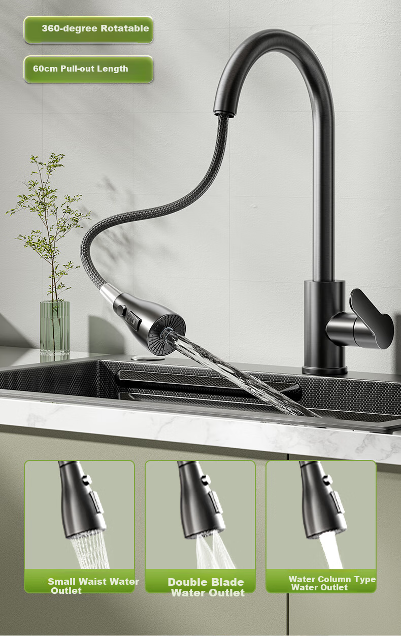 MJONI [15% Refreshing Subsidy] Kitchen Sink Large Single Basin, Vegetable Washing Sink Integrated Basin, 304 Stainless Steel Dishwashing Sink 10