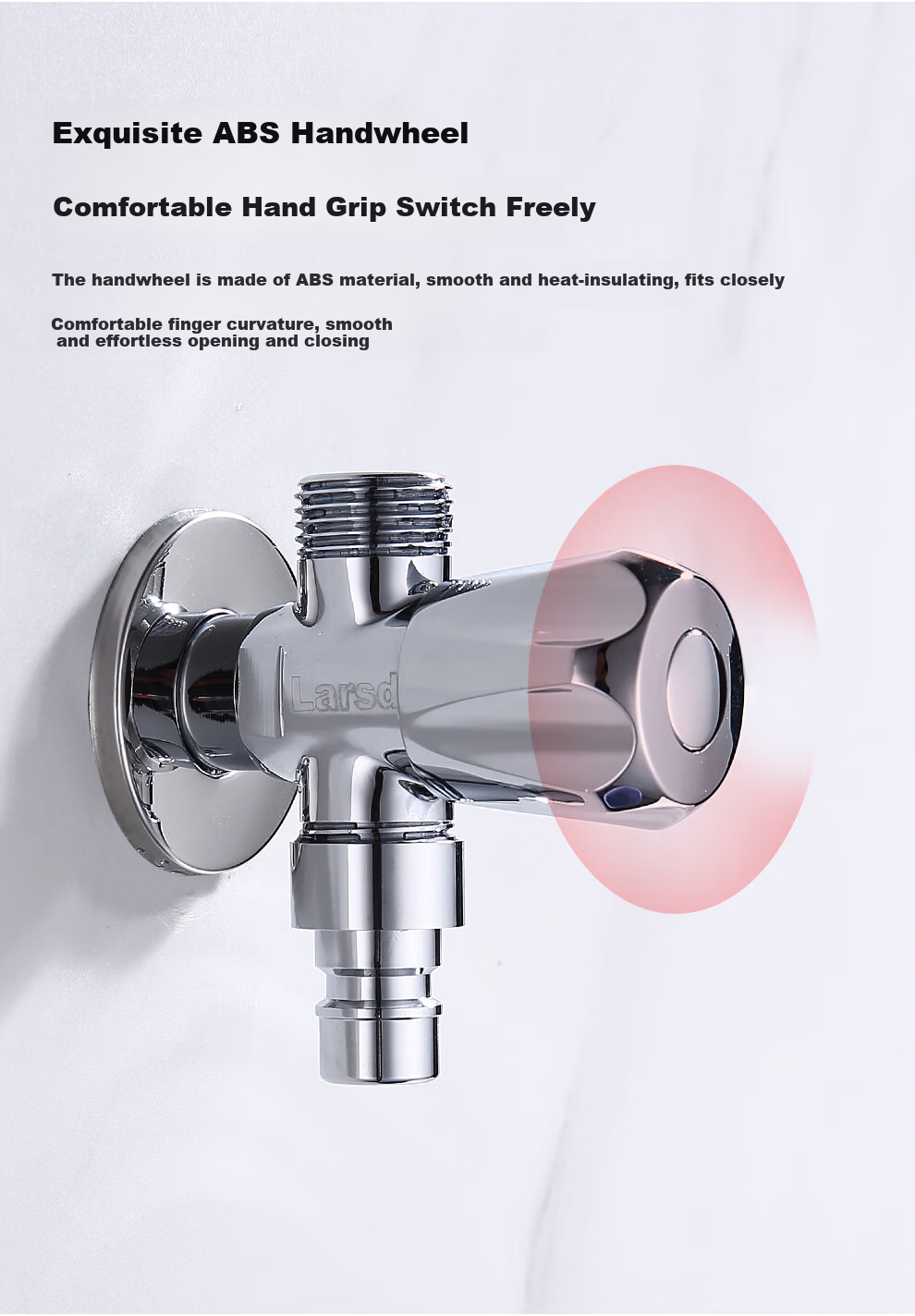 Larsd Dual-Purpose Angle Valve, One Inlet Two Outlets Three-Way Water Distributor, Brass Triangular Valve One-To Brass Body Angle Valve LD112T 8