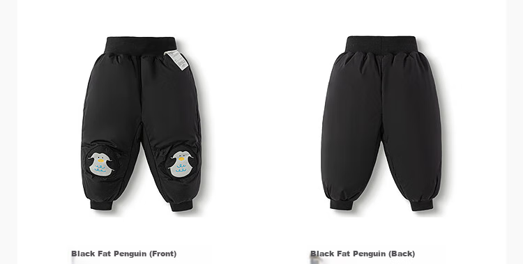 BALABALA Baby down Pants, Children's Long Trousers for Boys And Girls, Winter Wear 2025 New Style, Thickened Warm Joggers, Cute And Trendy 14