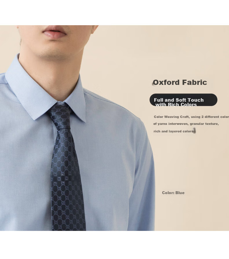 BLACKMONDAY Premium Pure Cotton Long-Sleeve Shirt for Men, Spring And Autumn Liquid Ammonia Wrinkle-Resistant Non-Iron Business Formal Professional Dress Shirt for Me 7