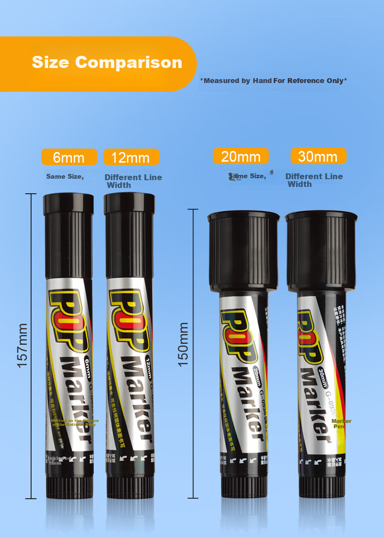 Genvana 12mm Red POP Poster Advertising Brush, Colored Marker Pen, Single Pack, G-0929 5