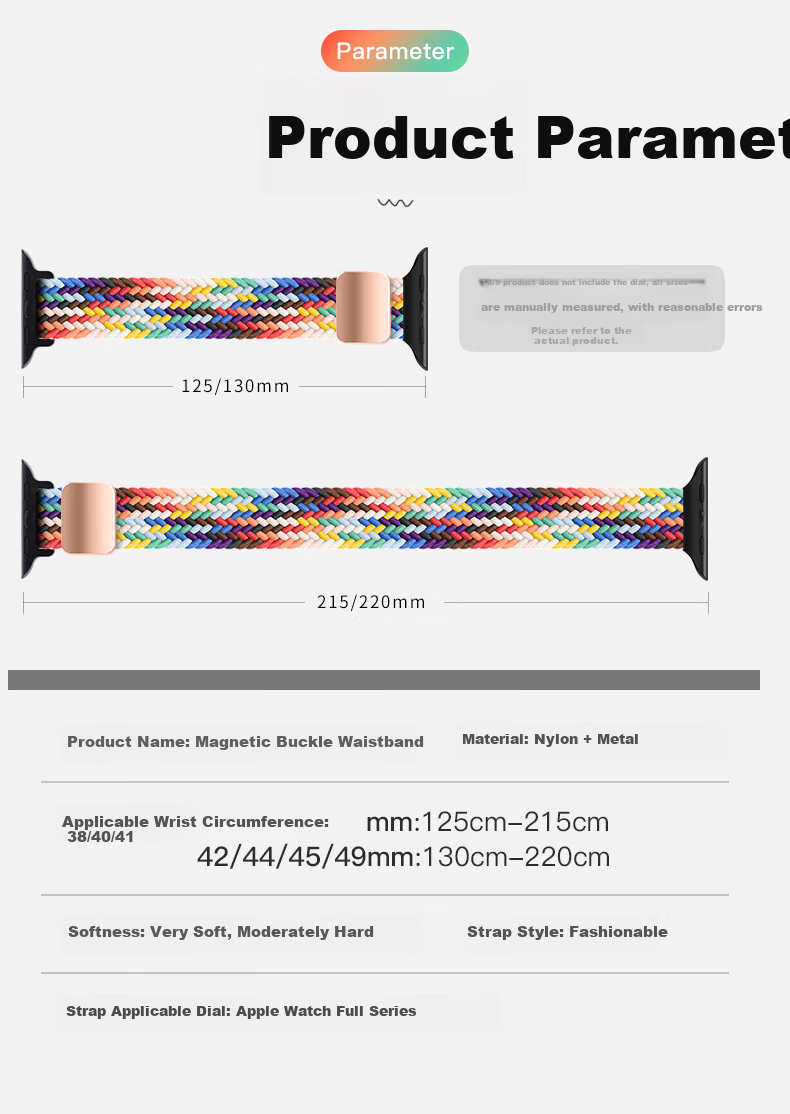 Binghong Compatible with Apple Watch Bands for S12, S10 Women's Slim Waist, S11 Ultra 4, 3 SE 3, Apple Watch Magnetic Braided Band for IWatch Ultra 2 And S9 8