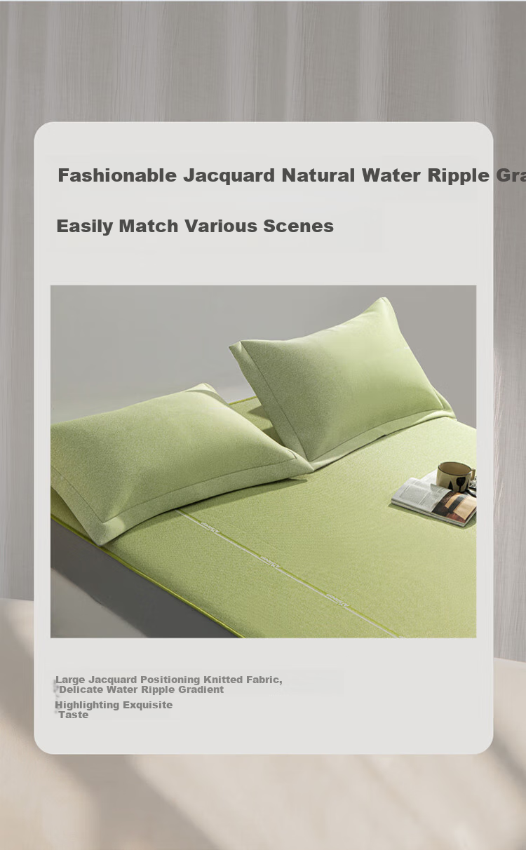 AiSleep Dual Temperature Sensing Zoned Class A Cool Silk Mat Double Size Three-Piece Set 180*200cm Qingyan Machine Washable Gift for Parents 14
