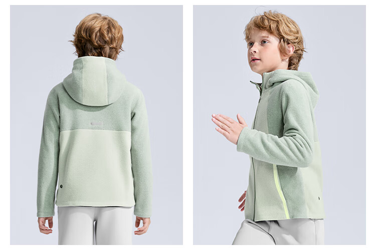 MoodyTiger Kids Hooded Warm Water-Repellent Leather Jacket Autumn 2025 New Boys' Breathable Soft Coat Girls' Sportswear 9