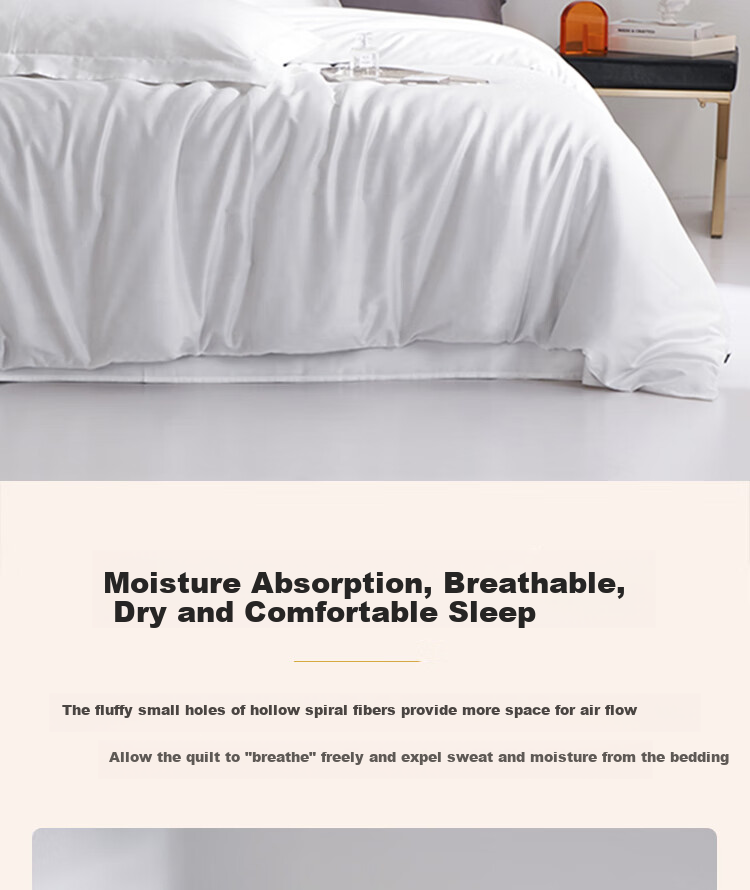 ZiiU White Hotel Three-Piece Set, Pure Cotton White Bed Sheet And Duvet Cover for Hotels And Guesthouses, White, for 1.2-Meter Bed 12