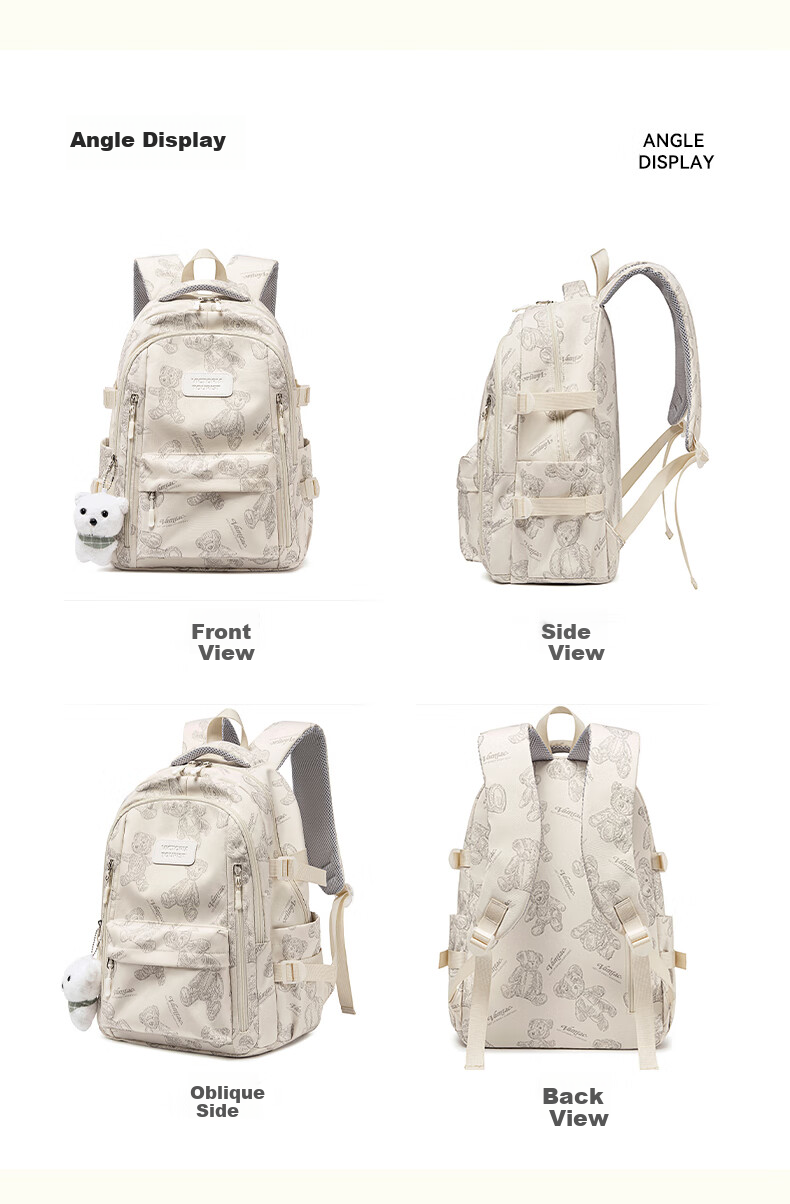VICTORIATOURIST Backpack for Middle School Girls, Stylish Casual Lightweight Laptop Bag with Large Capacity for High School And College Students 17