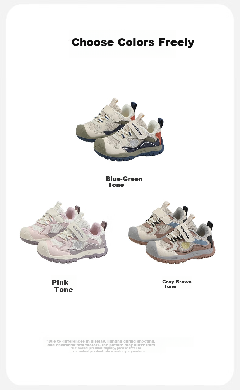 Minibala Spring And Autumn New Baby Walking Shoes, Closed-Toe Anti-Collision Toddler Casual Sneakers for Boys And Girls 15