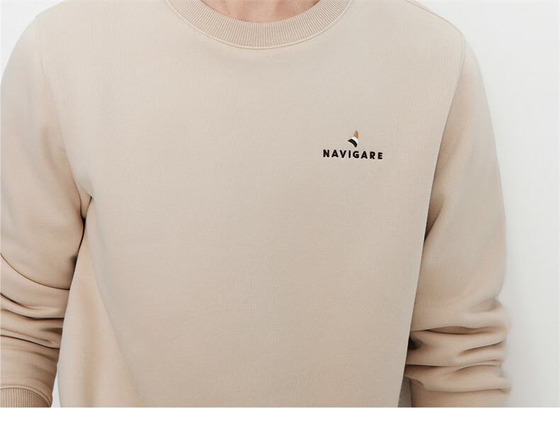 Navigare Small Sailboat Solid Basic Versatile Pullover Men's Fleece Lined Warm Sweatshirt 1135805301 17