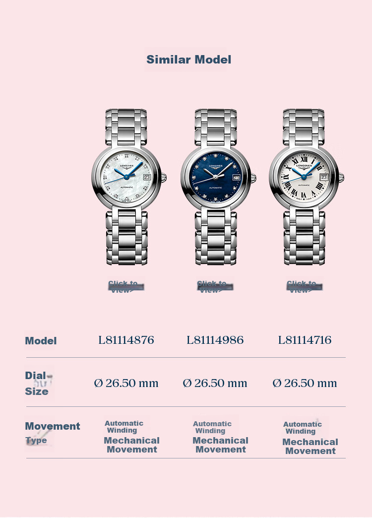 LONGINES Swiss Watch, Heart Moon Series, Women's Steel Strap Quartz Watch L81224996 5
