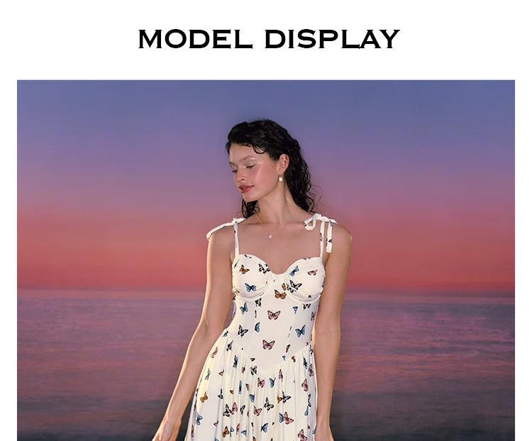 AtlanticBeach 2025 New Popular Butterfly One-Piece Swimsuit for Women Summer High-End Skirt-Style Beach Resort Swimwear 5
