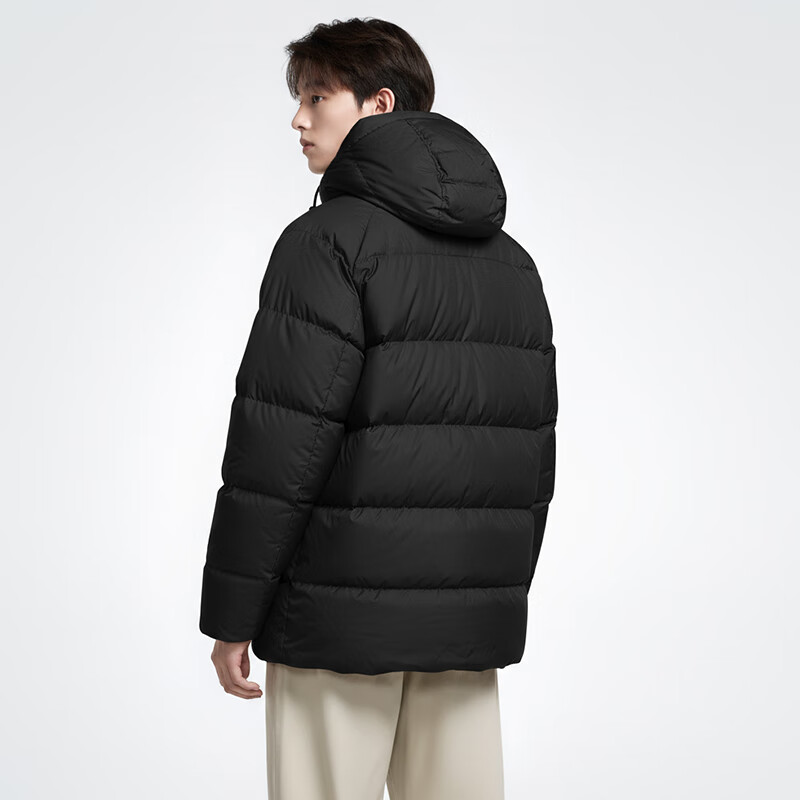 NIKE Men's Winter Long Hooded Down Jacket Sports Cold-Resistant Coat IB2974-010 Black M
