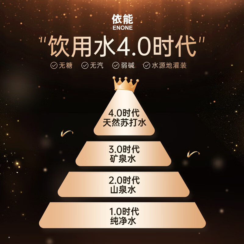 依能 天然苏打水 弱碱性pH8.0+ 无添加 420ml*15瓶 整箱装饮用天然水