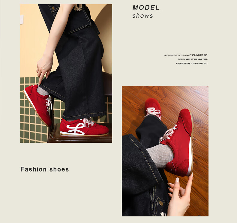 Global Vintage Red German Training Shoes Women 2026 New Stylish Casual Sports Agan Sneakers 7