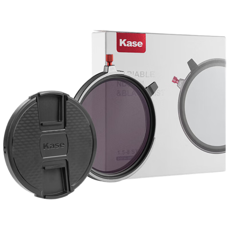 Kase 52mm Adjustable VND1.5-8 Range + CPL Polarizing Filter + Black Soft Filter, Three-In Filter Set, Medium Gray Density Filter Low Color Video Tool
