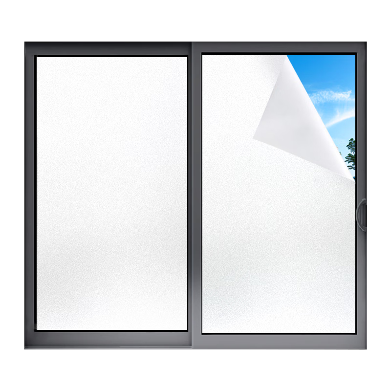 Modouyu Privacy Window Film, Frosted Glass Privacy Sticker, 0.9*3m, Light-Transmitting But Not See-Through, for Bathroom And Toilet Use
