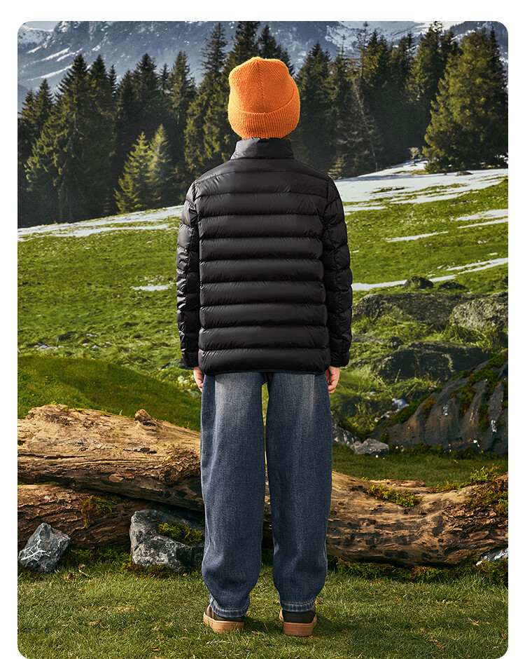 Balabala Kids Lightweight Ribbed Down Jacket Boys Girls 2053 Winter Three-Proof Coat [Mall Version] 3