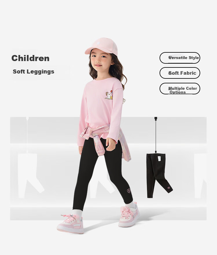 BALABALA Girls' Leggings, Children's Pants, Autumn Trousers for Young Kids, Elastic Pants, Comfortable, 209325108001 2