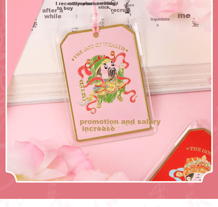 TaTanice National Trend Metal Bookmark, Graduation Season Gift, Five Wealth Gods Blessing Gold Plaque Car Pendant, Chinese Style Creative Small Gift, Souvenir, Promotion And Salary Increase 2