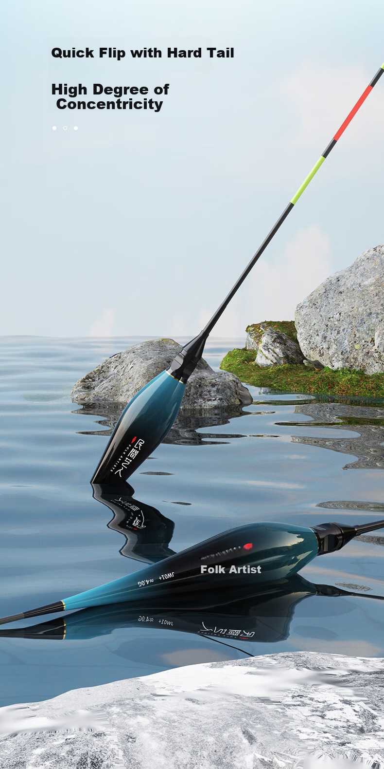 Minjianyiren JW Second Generation, Carp And Bighead Carp Night Luminous Float, Day And Night Dual-Use, Hard Tail, for Black Pit Big Fish, Electronic Fishing Float, Thickened, Eye-Catching, Highly Bright Buoy 7