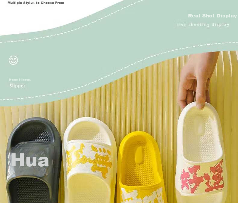 Huameijianbu Infinite Good Luck Couple Indoor And Outdoor Slippers, Lightweight Comfortable Sandals HM90651, White And Pink, Size 35-36 16