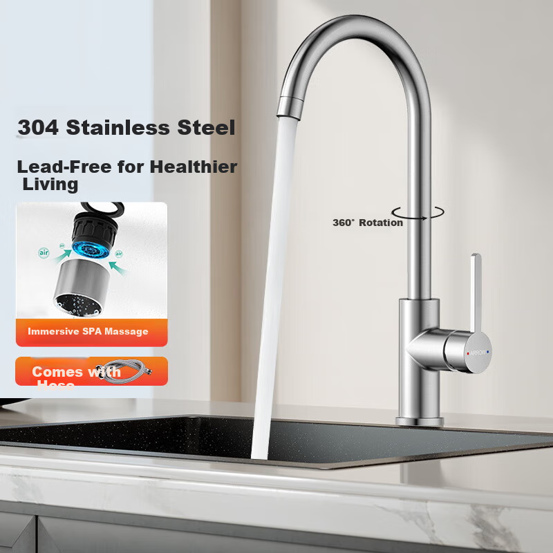 Arrow Brand Kitchen Faucet 360° Rotatable Hot and Cold Dual Control Swivel Sink Faucet with Universal Rotation [15% Renewal Subsidy]