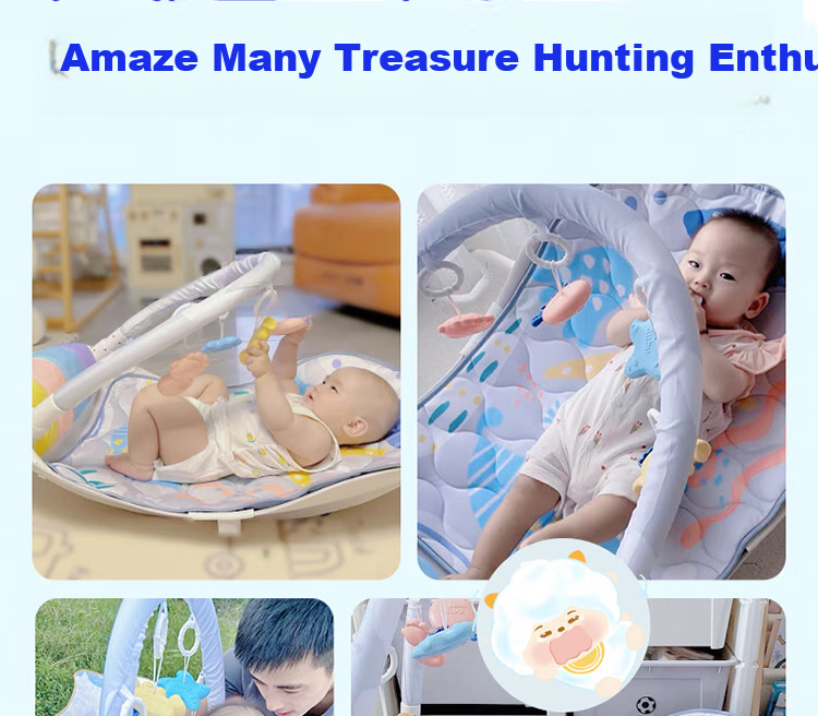 Auby Newborn Welcome Gift Box, Baby Toys, Rocking Cradle, Fitness Frame, Soothing Rocking Chair, Foot Piano, Full Moon Gift 4