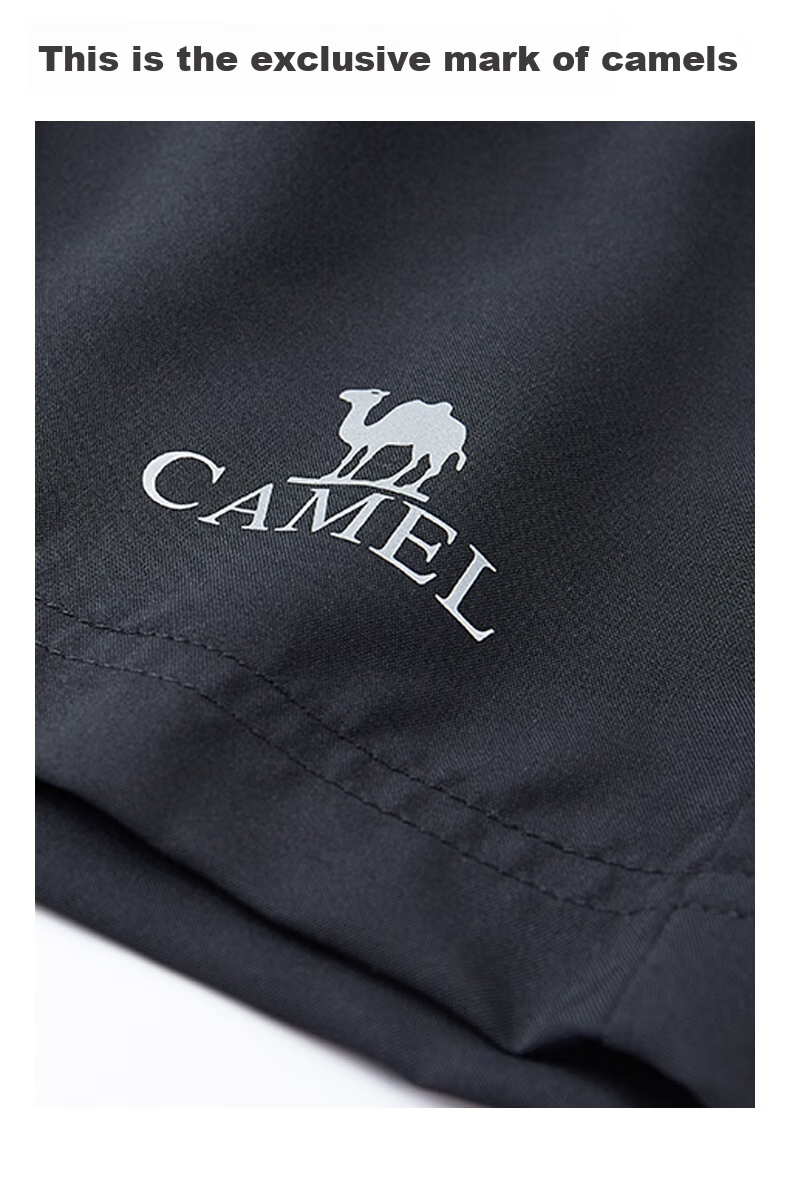 CAMEL Quick-Dry Breathable Shorts for Men And Women, Straight Loose Fit Outdoor Casual Sports Knee-Length Pants for Summer, Men's Size L 28