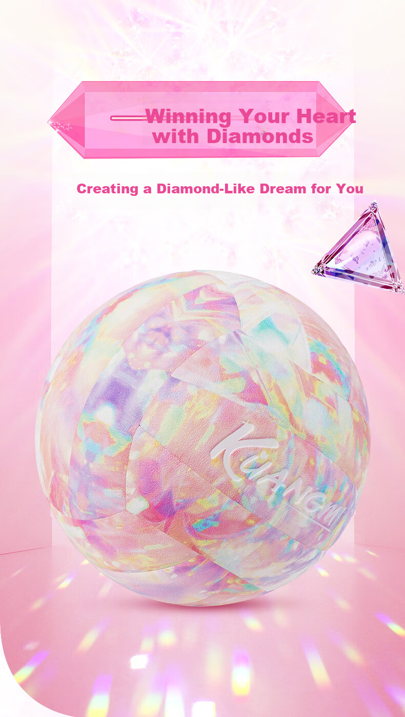 Kuangmi Diamond Tie-Dye Volleyball for Teenagers, Male And Female Students, High School Entrance Exam No. 5, Specialized Training And Competition Soft Volleyball for Beach Volleyball 2