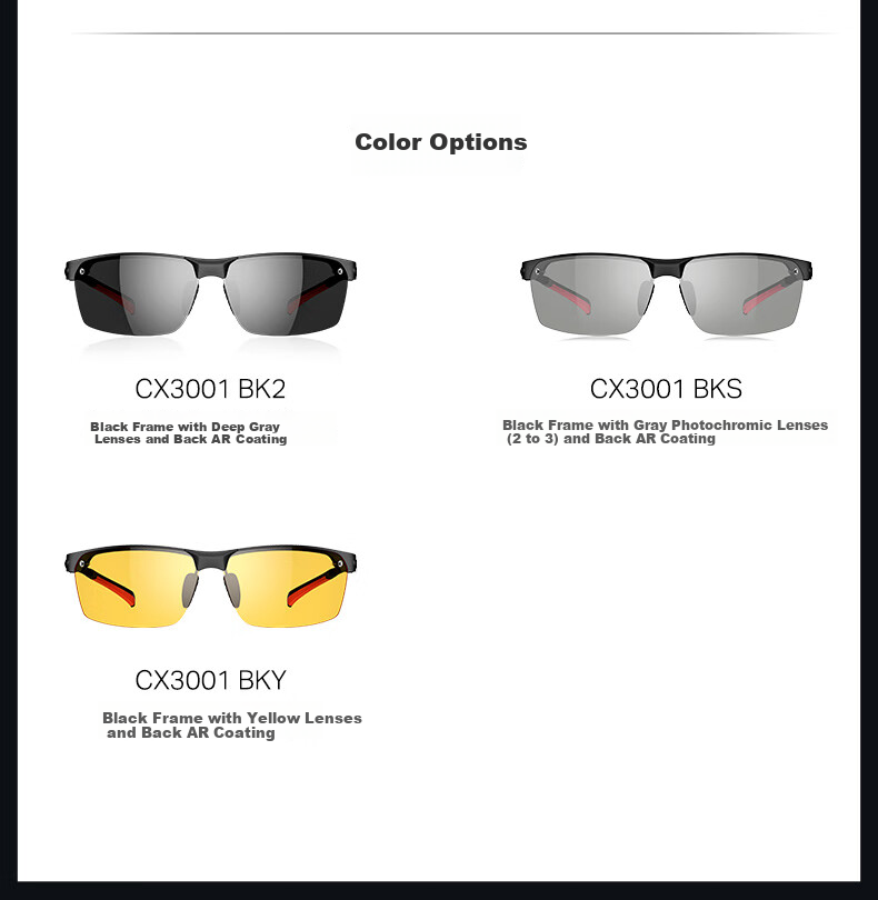 CAXMAN Sunglasses for Men, Sports Driving Fishing Specialized for Viewing Fish Floats, Polarized Sunglasses, UV Protection Outdoor Glasses 9