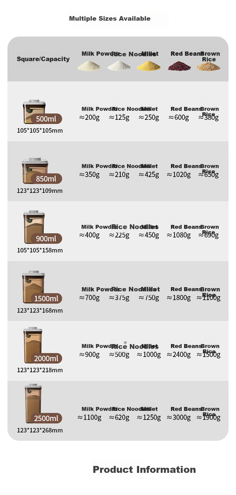 ANKOU Milk Powder Container, Infant Formula Sealed Jar, Portable Rice Powder Box, Dispensing Tea Canister, Light-Proof And Moisture-Proof Milk Powder Storage Container 5
