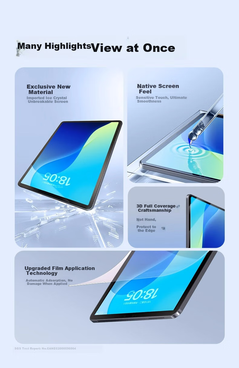 TORRAS [High-Definition Ice Crystal Film] for IPad Air8/7/6 Tempered Glass Screen Protector, 11-Inch, Compatible with 2026/25 Models, M4 Chip Tablet Protective Film, Shatterproof, Anti-Fingerprint, Ultra-Clear Protective Film 9