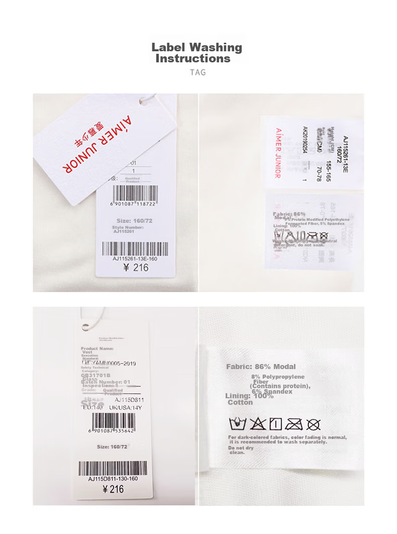 Aimer Junior First Stage Student Milk Skin Vest, Girls' Puberty Vest-Style Underwear Bra, First Stage Off-White, Size 170 22