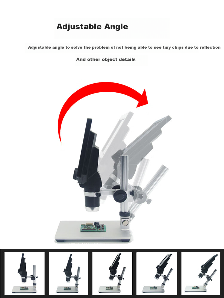 JHOPT 1200x High-Definition Digital Magnification Electronic Industrial Microscope with 7-Inch Large Screen for Viewing Microdots, Jade, And Motherboards 5