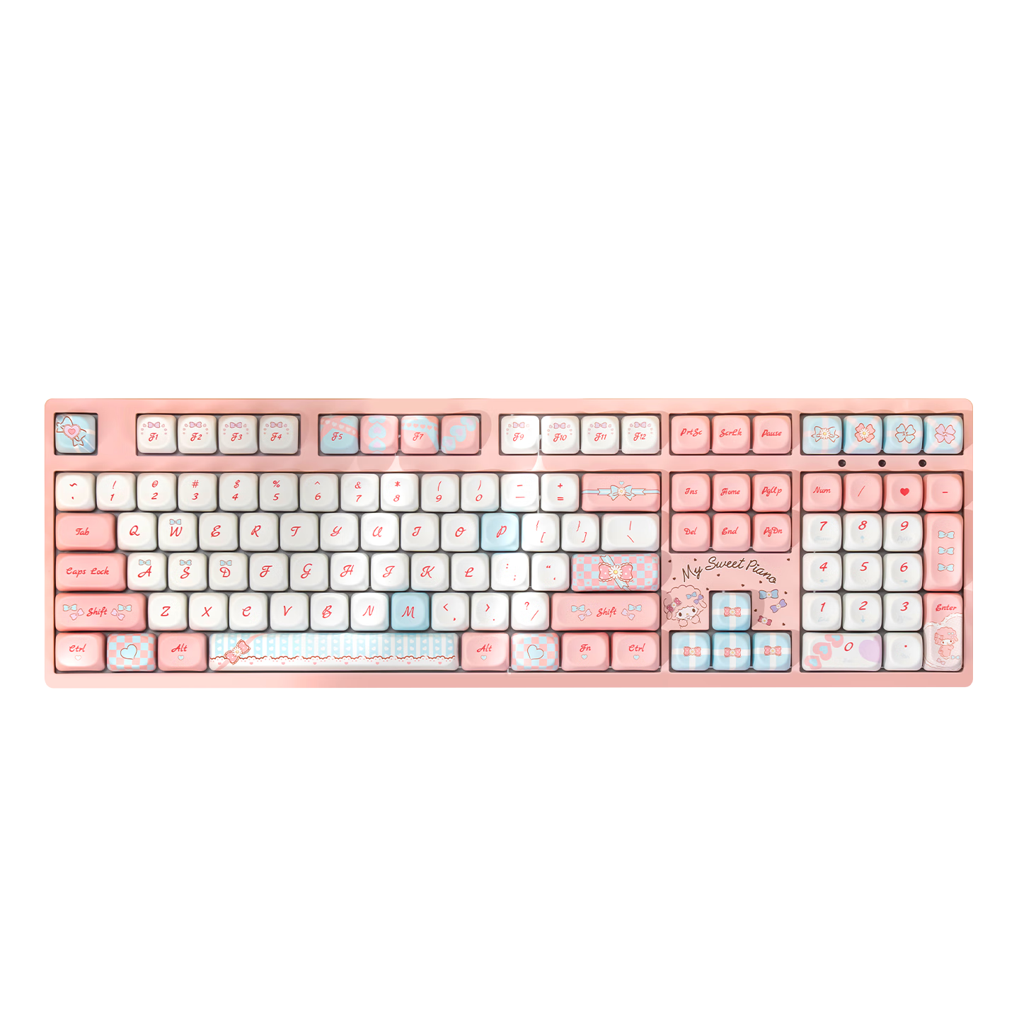 AKKO 3108 V3 Bi'ainuo Collaboration Wired Mechanical Keyboard 108-Key Hot-Swappable Gaming Keyboard Office Keyboard Monochrome White Light High-Value Gift for Girls Birthday