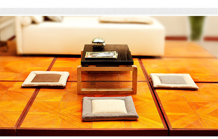 Digalun Linen Chair Cushion Office Long Sitting Japanese Style Dining Table Chair Tatami Seat Pad Stool Cushion Seat Pad 3