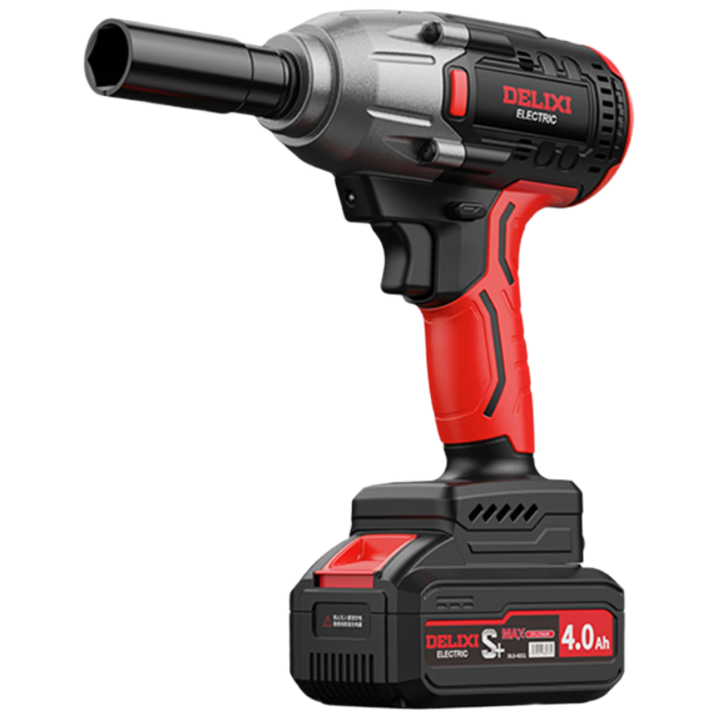 Deli Xidianqi Brushless Electric Wrench, Electric Impact Wrench with High Torque, Lithium Battery-Powered Auto Repair Tool, Scaffolding Worker Socket Set