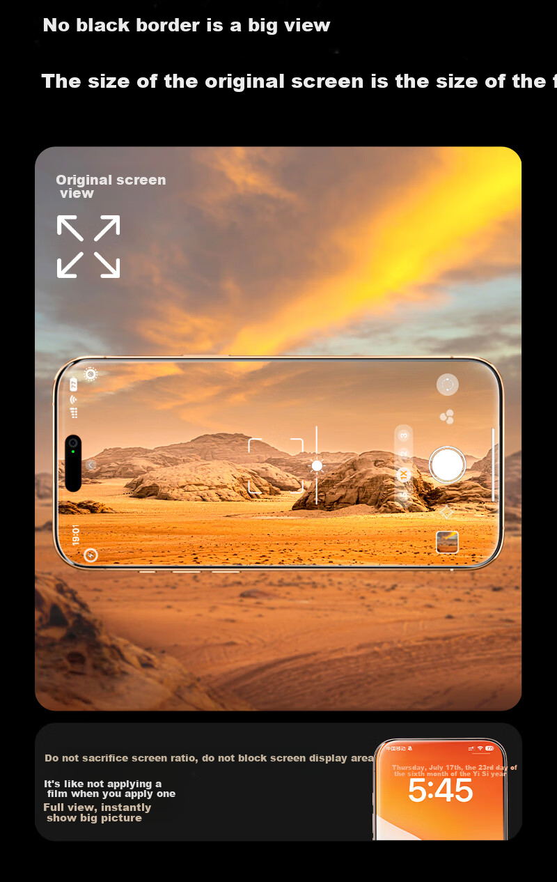 DIVI [Instant Application Dust-Free Case 2 Sets | No Black Border] Suitable for Apple 17 Tempered Glass Screen Protector, IPhone 17 Pro Phone Film, Dust-Proof, Shockproof, Anti-Fingerprint, Ultra-Thin Full Coverage Protective Film 6