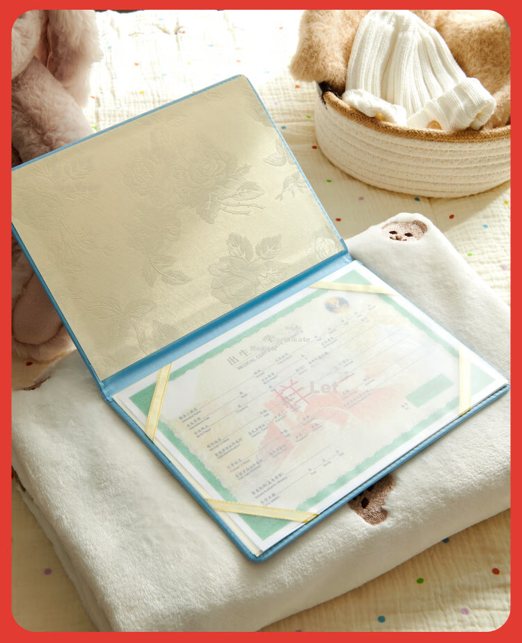 JONEVEE Birth Certificate Protector, Standard Universal, Baby Birth Medical Certificate Cover, Thickened Blue, ZWCS15 9