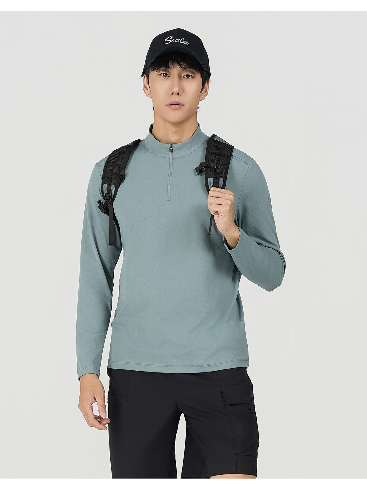 SCALER Outdoor Long Sleeve T-Shirt High Elastic Antibacterial Moisture-Wicking Quick-Dry Running Hiking UV Protection Top F4616D26 20