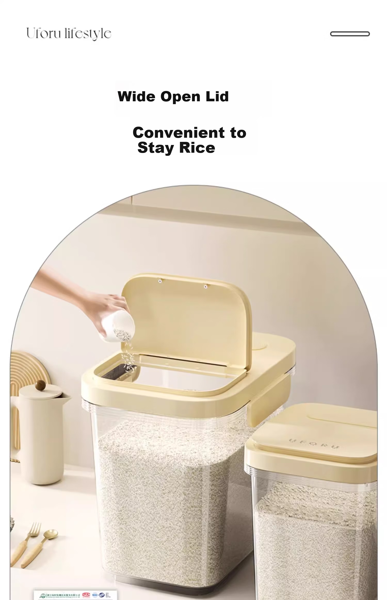 MUYA Rice Container, Household Insect-Proof And Moisture-Proof Sealed Rice Storage Box, Flour Container, Grain Storage Jar, Rice And Cereal Storage Box 4