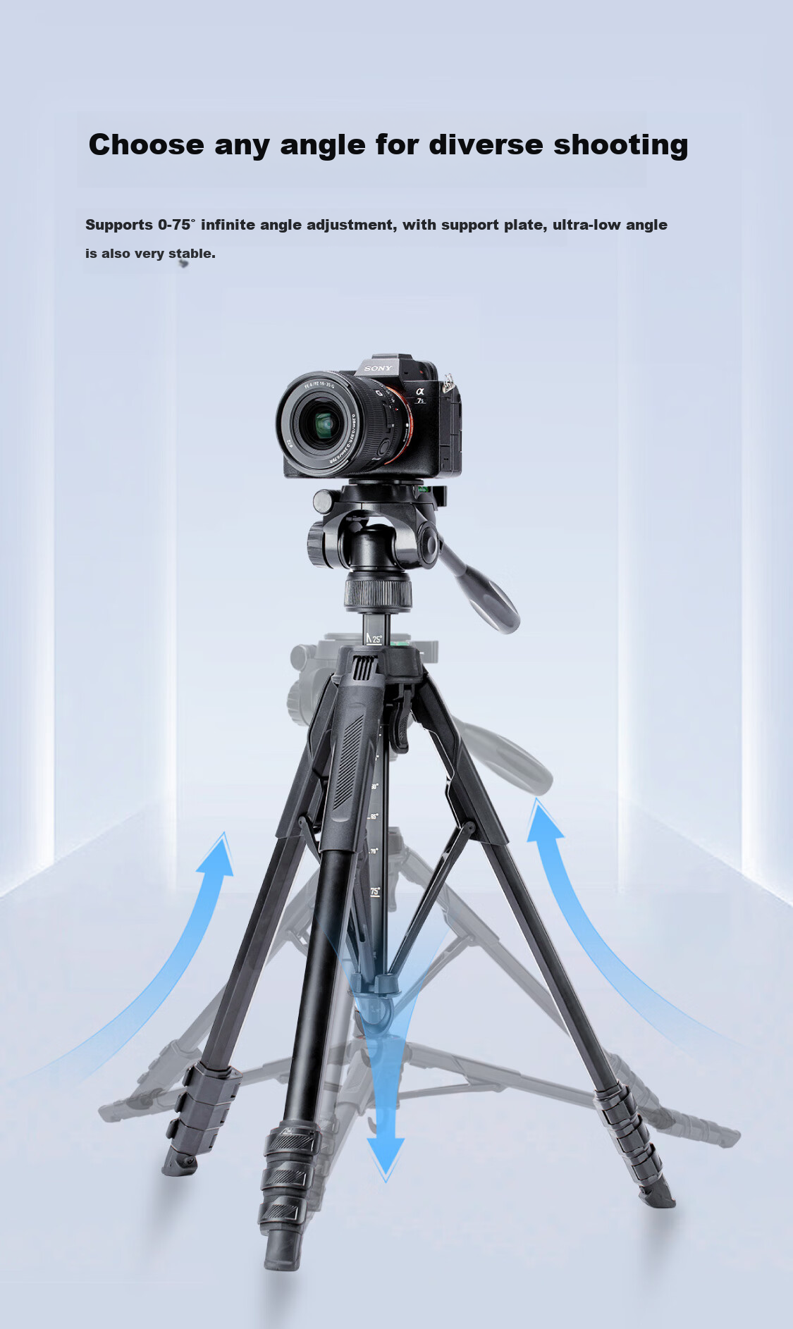 Aochuan CT-17F Hydraulic Gimbal Phone Stand, Live Streaming Tripod, Specialized Extendable Selfie Photography And Video Tripod, Versatile Multi-Functional 6
