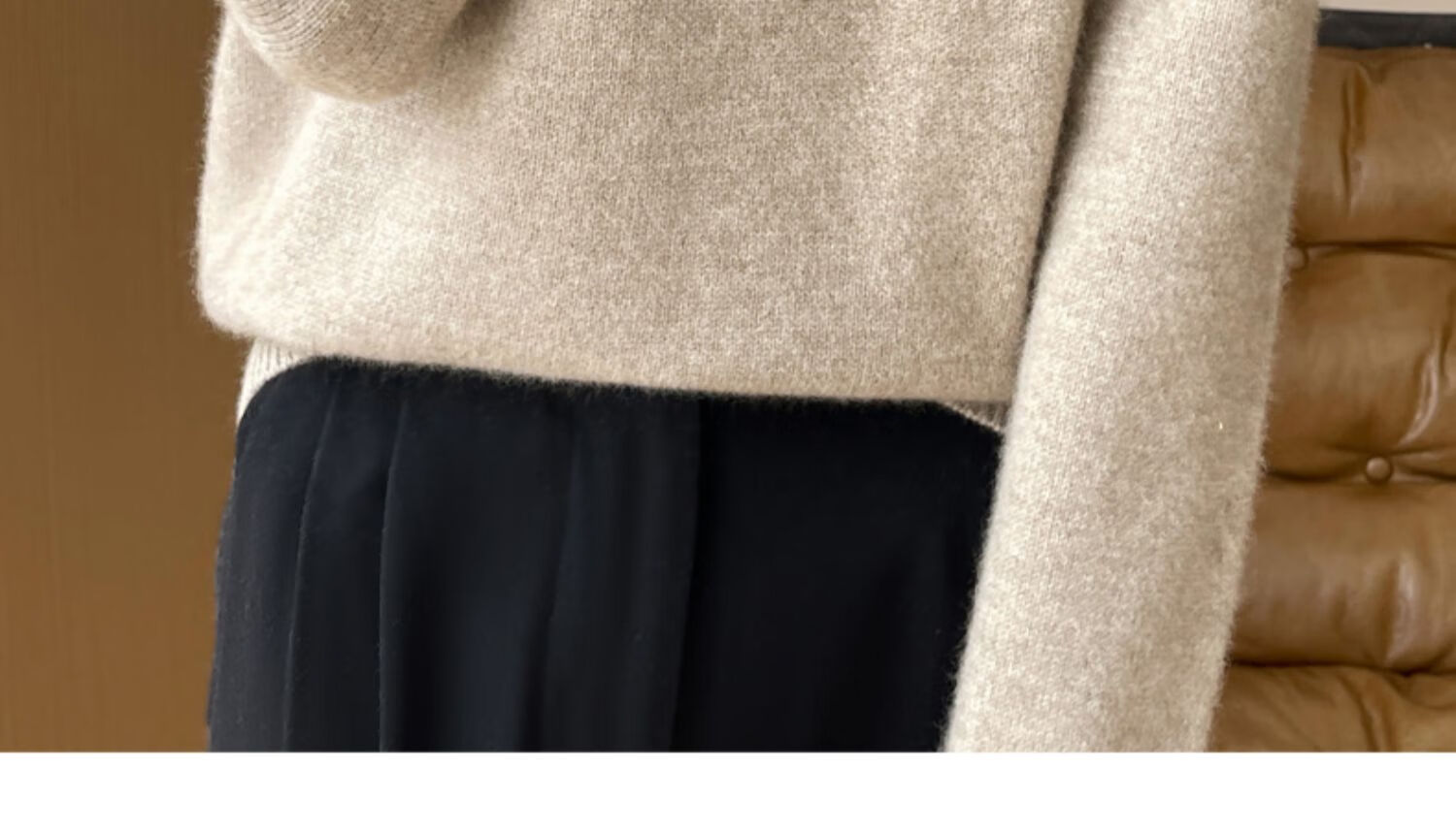Miiow Women's Half Turtleneck Knit Sweater Autumn Winter Loose Base Layer Stylish Top 2025 New 2