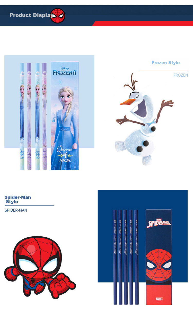 Disney Stationery, 30 HB Wooden Writing Pencils, Elementary School Student Writing Pencils, Children's Cartoon Pencils, Boys' School Supplies 7