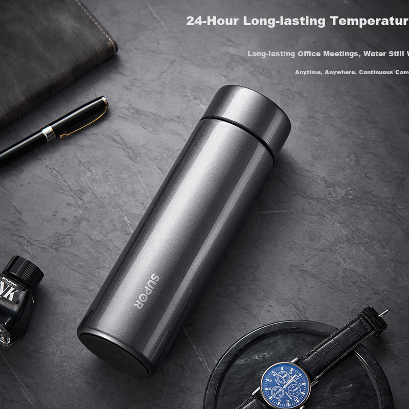 SUPOR Insulated Mug, 316L Stainless Steel Water Cup with Tea Infuser, Portable Car Cup for Men And Women, Birthday Gift