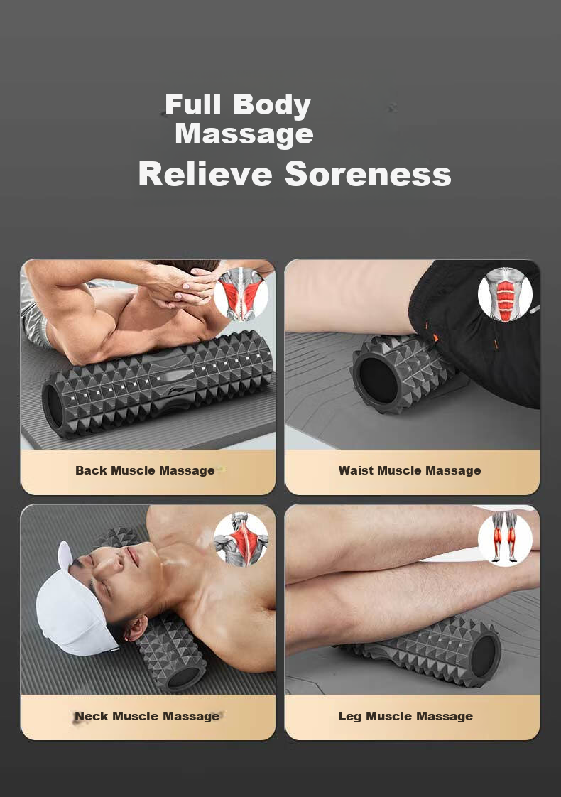Li-Ning Foam Roller Solid Roller Massage Stick for Back, Muscle Relaxation, Yoga, Calf Massage 11