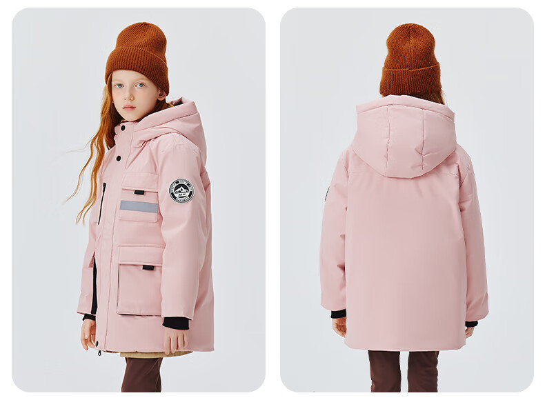 SNOWFLYING Kids Down Jacket Boys Girls Winter Thick Warm Pink 170 11